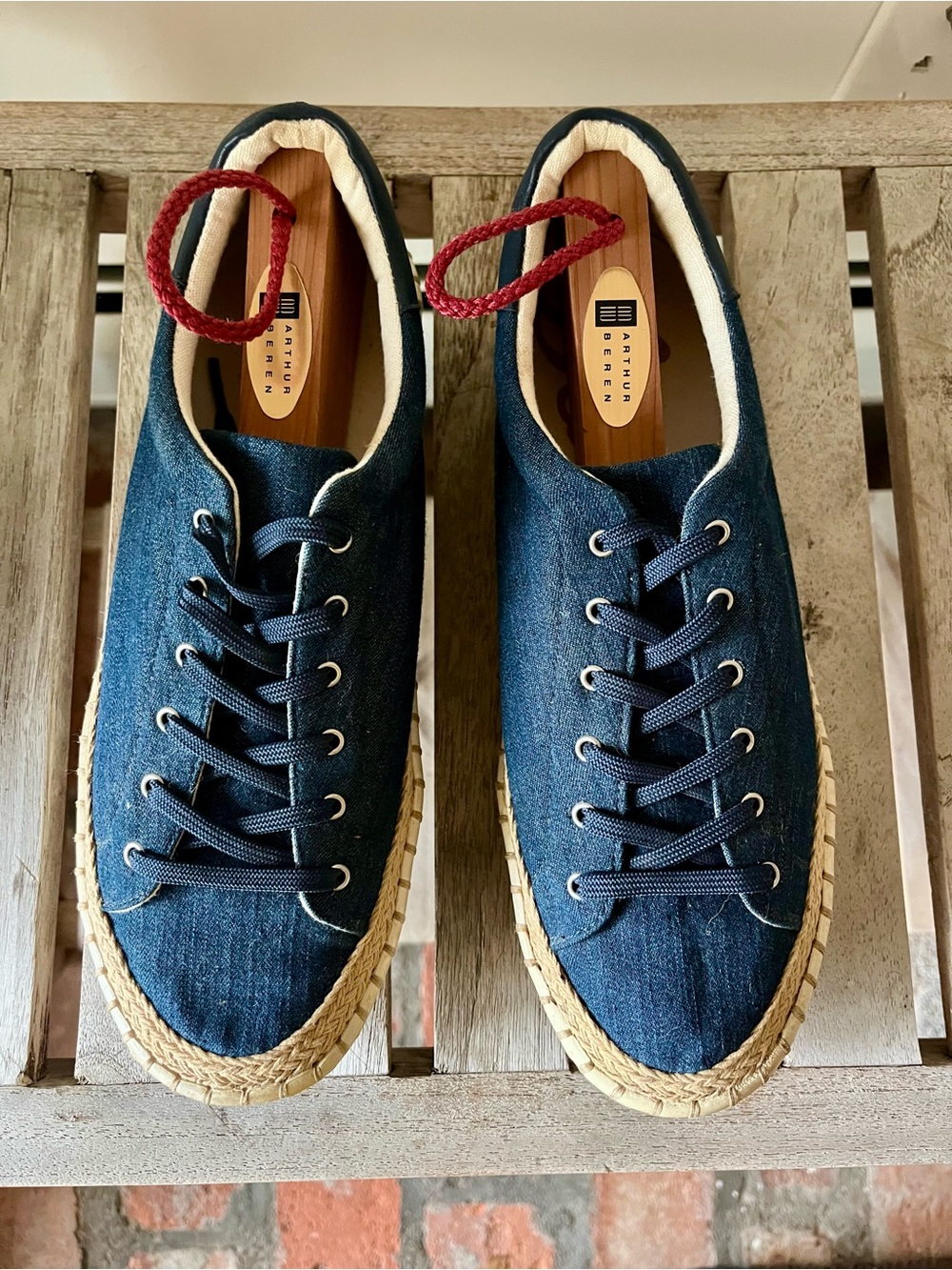 Sam Edelman Kavi Platform Espadrille Sneakers Denim Blue 8.5 Rope Sole - Picture 4 of 16